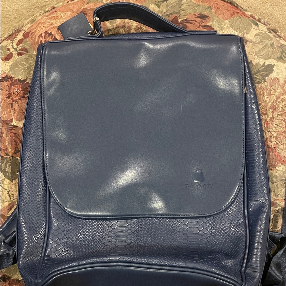 Tote and Carey - Stylish Navy Blue Backpack